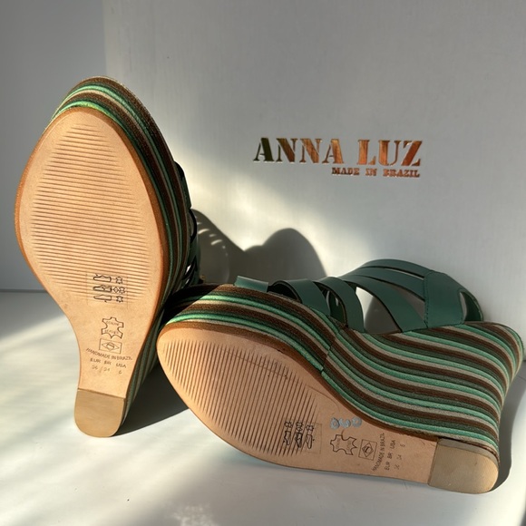 Anna Luz Made in Brazil wedge heels, adjustable straps, brand new/box, stunning! - Picture 6 of 8